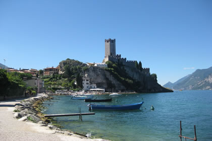 Malcesine der Kste mit dem Schloss